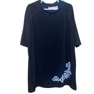 Kanu Surf Swim Women's Medium Shirt Black Rash Guard Protection Cover Up